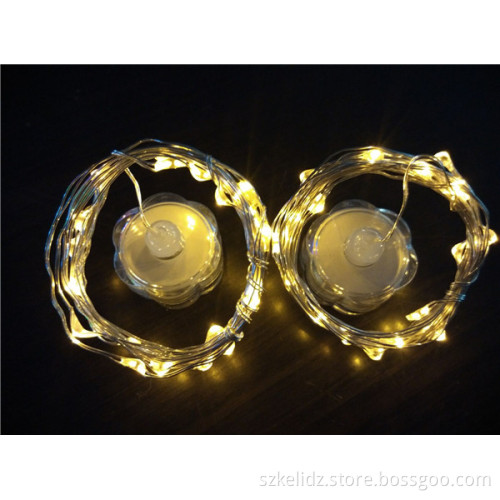 2017 Festival Micro Indoor Waterproof Button Battery Operated Silver Wire String Fairy Starry Light For Bottle Decoration